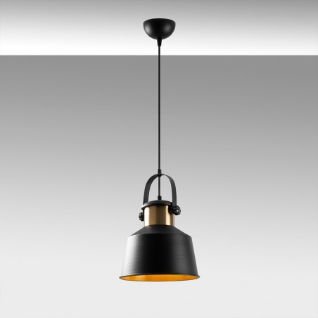 Lámpara colgante retro Momo 26 Negro