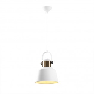 Lámpara colgante retro Momo 26 Blanco