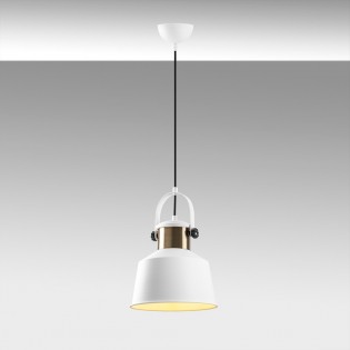 Lámpara colgante retro Momo 26 Blanco