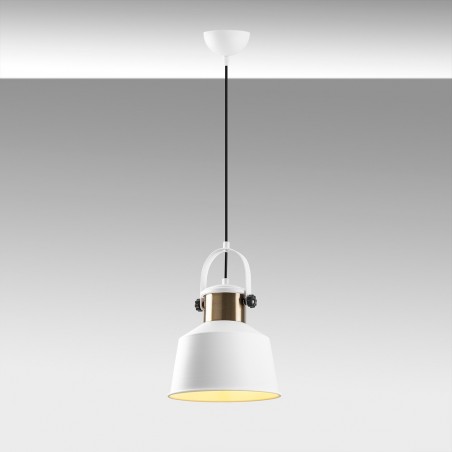 Lámpara colgante retro Momo 26 Blanco
