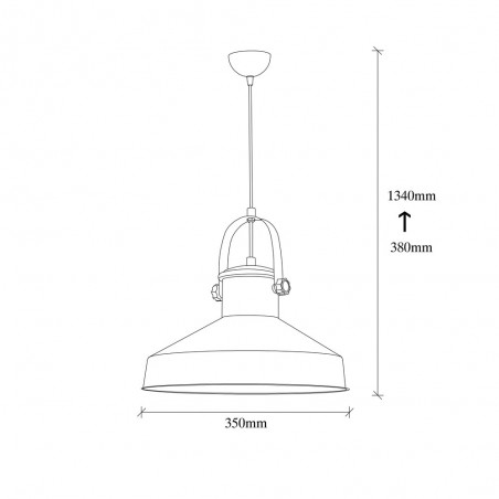 Retro Pendant Lamp Momo 35 Negro