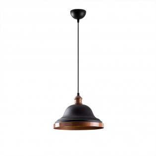 Lámpara colgante Momo 30 Negro/Cobre