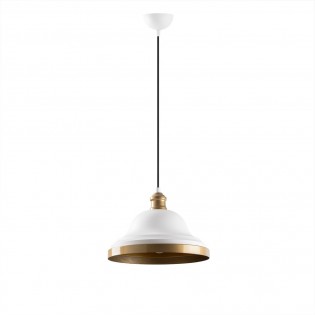 Lámpara colgante Momo 30 Blanco/Oro
