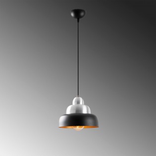 Lámpara de techo Momo 31 Negro/Plata