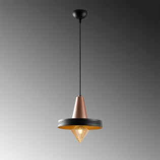 Lámpara colgante Momo 32 Negro/Cobre II