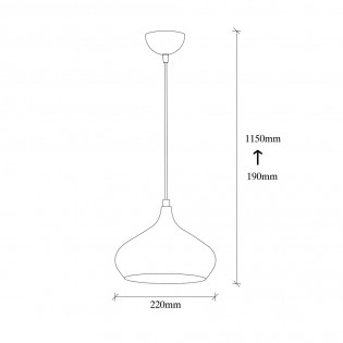 Pendant Lamp Momo 22 Black
