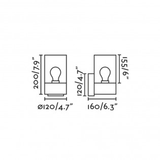 Aplique de pared para exterior Kila