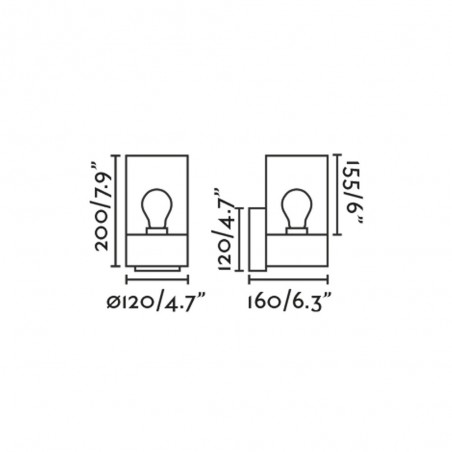 Aplique de pared para exterior Kila