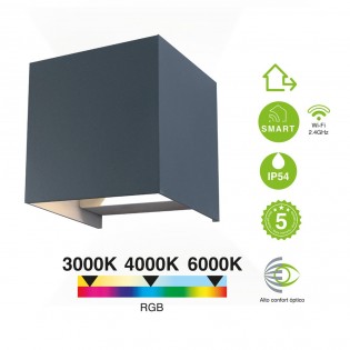 Aplique LED de exterior Leva Smart (2x10W)