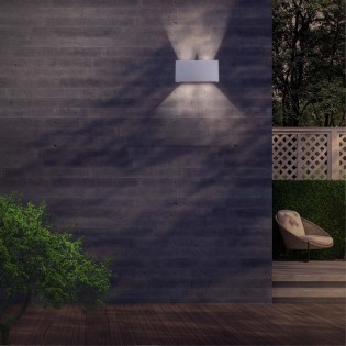 Aplique LED de exterior Leva II Blanco (4x5W)