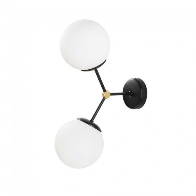 Aplique de pared Mulen Negro (2 luces)