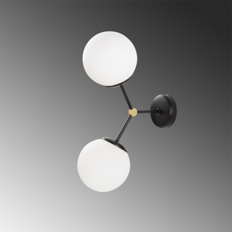 Aplique de pared Mulen Negro (2 luces)