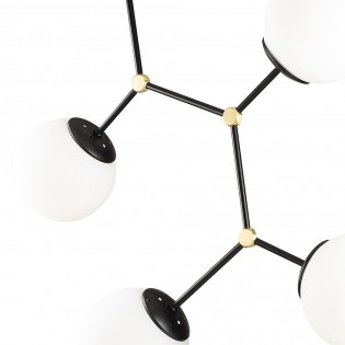Lámpara colgante Mulen Negro (5 luces)