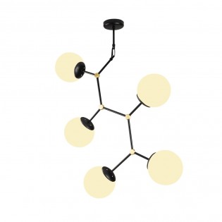 Lámpara colgante Mulen Negro (5 luces)