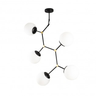 Lámpara colgante Mulen Negro (5 luces)