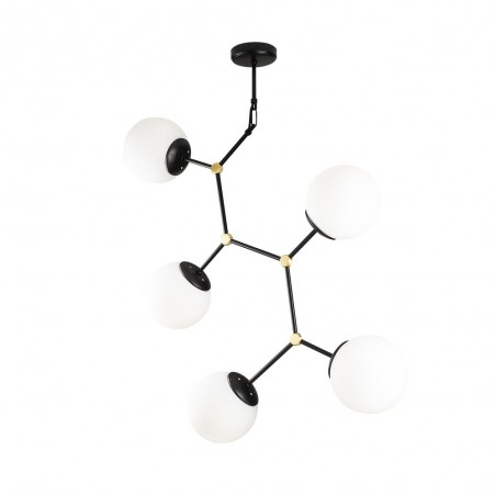 Lámpara colgante Mulen Negro (5 luces)