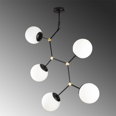 Lámpara colgante Mulen Negro (5 luces)