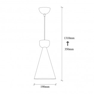 Ceiling Lamp Momo 19 Black/Copper