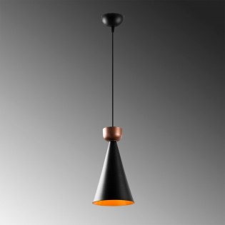 Lámpara de techo Momo 19 Negro/Cobre