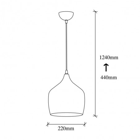 Ceiling Lamp Momo 22 Black