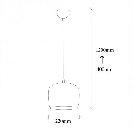 Pendant Lamp Momo 22 Black