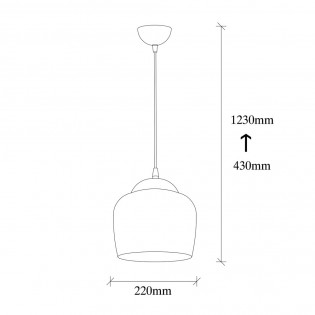 Ceiling Lamp Momo 22 Black II