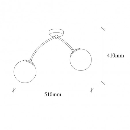 Ceiling Flush Light Mosoma (2 lights)