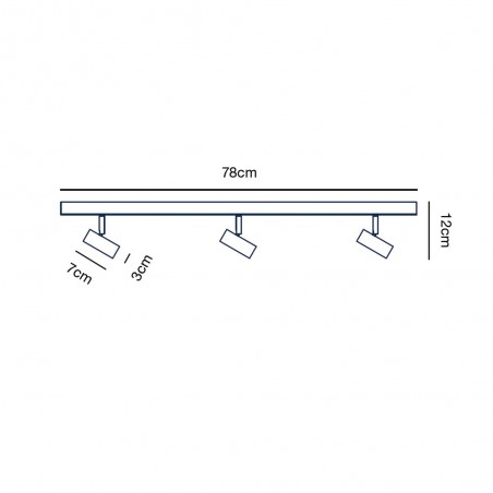 LED Ceiling Track Light Omari (3x3.20W)