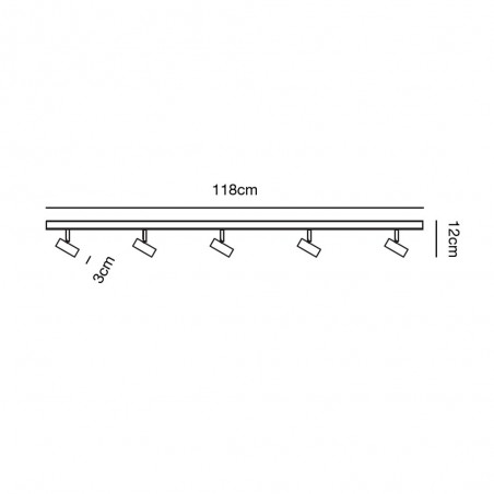LED Ceiling Track Light Omari (5x3.20W)