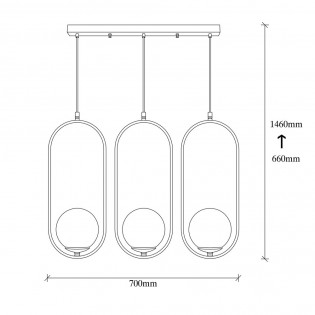 Ceiling Track Light Garet (3 lights)