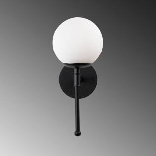 Aplique de pared Garet Negro