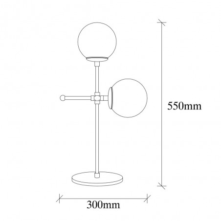 Lámpara de mesa Garet Oro (2 luces)