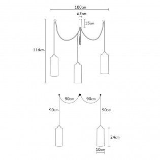 Lámpara colgante Marismo (3 luces)