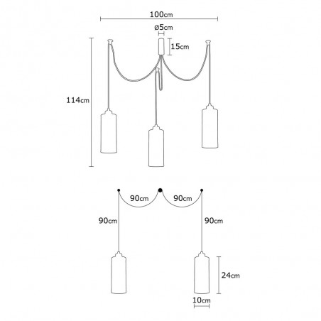Pendant Lamp Marismo (3 lights)