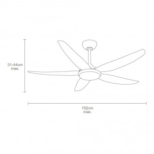 Ventilador de techo LED Vendaval (36W)