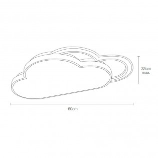 Plafón de techo LED Cloud B (36W)