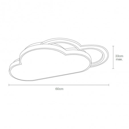 Plafón de techo LED Cloud B (36W)