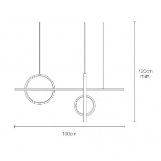 Lámpara colgante LED Exponentia (64W)