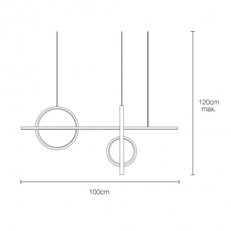 Lámpara colgante LED Exponentia (64W)
