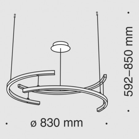 Lámpara colgante Led Line (52W)