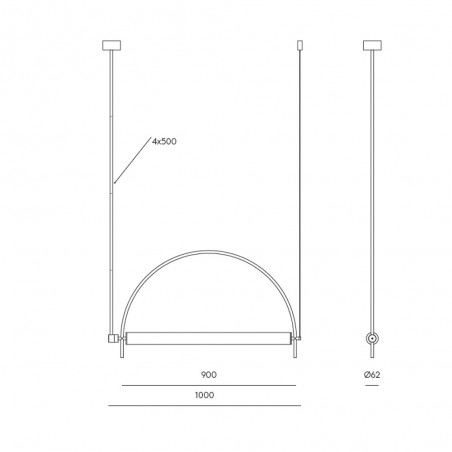 Lámpara colgante LED Arc (20W)