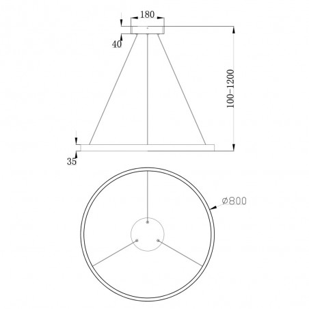 Lámpara colgante Led Rim (51,4W)