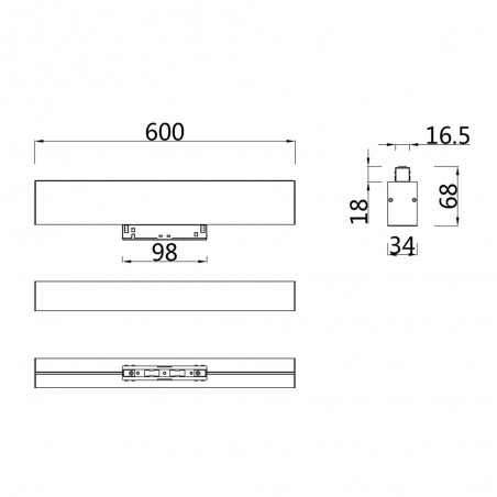 Plafón magnético Led Mileto (20W)