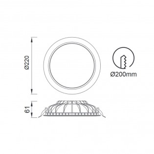 Empotrable de techo LED Cabrera (24W)