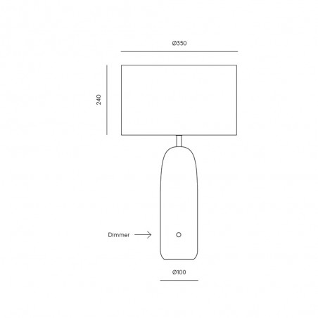 Table Lamp Shin White