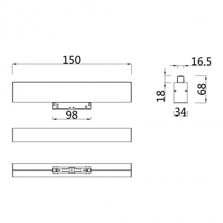 Plafón magnético Led Mileto (7W)