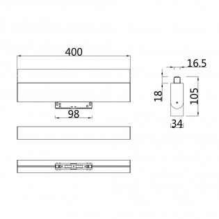 Plafón orientable magnético Led Mileto (20W)