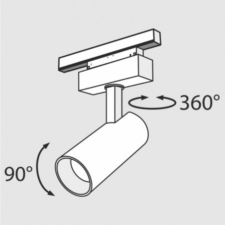 Foco de carril magnético Led Mileto II (15W)