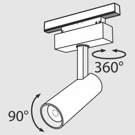 Foco de carril magnético Led Mileto (10W)