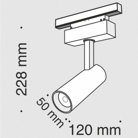 Foco de carril magnético Led Mileto II (10W)
